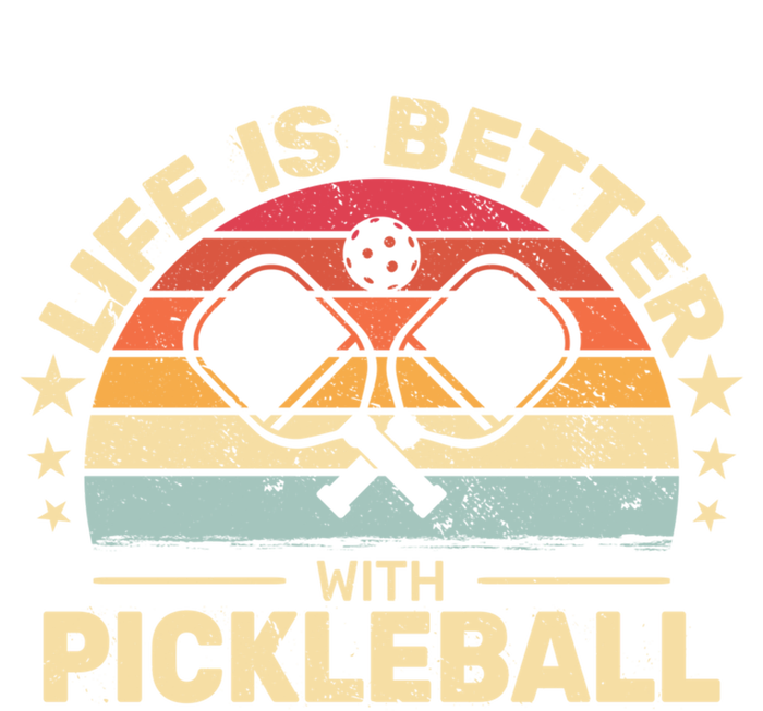 Life Is Better With Pickleball Vintage Funny Gift Women's Tri-Blend 3/4-Sleeve Raglan Shirt