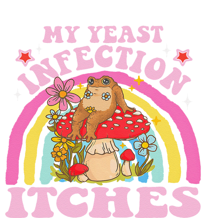 My Yeast Infection Itches Funny Mushroom Frog Meme Humor Sustainable Beanie