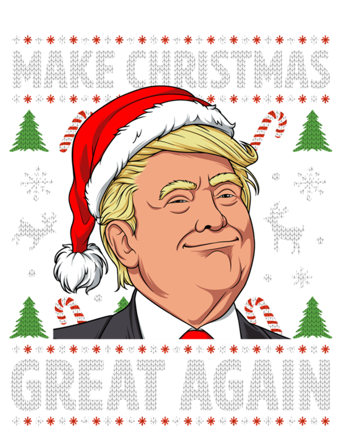 Make Christmas Great Again Funny Trump Ugly Christmas Gift Women's Tri-Blend 3/4-Sleeve Raglan Shirt