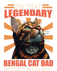 Bengal Cats IM That Legendary Bengal Cat Dad Gift Striped Beanie with Solid Band