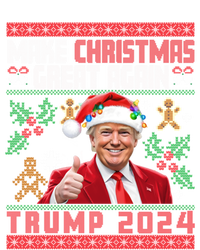 Make Christmas Great Again Santa Trump Ugly Gift Women's Long Sleeve Flannel Pajama Set 