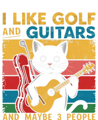 Cat Lover Vintage I Like Golf And Guitars And Maybe 3 People T-Shirt