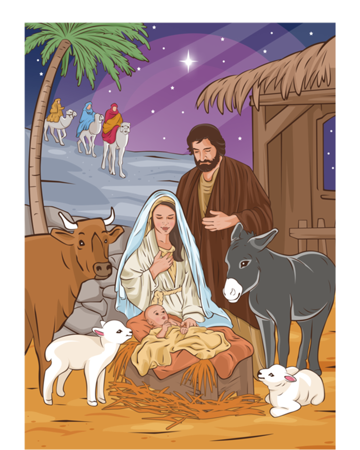 Nativity Scene Jesus Virgin Mary And Saint Joseph Gift T-Shirt