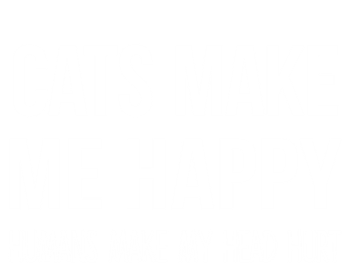 Cats Make Me Happy Hu Make My Head Hurt Gift Zip Tote Bag