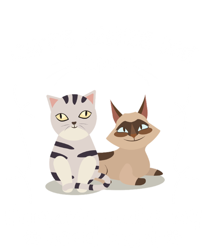 Cats Make Me Happy Hu Make My Head Hurt Classic Gift T-Shirt