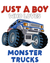 Just A Boy Who Loves Monster Trucks Funny Monster Truck T-Shirt