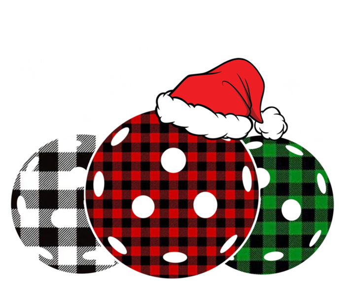 Pickleball Christmas Santa Hat Snowflakes Buffalo Plaid Funny Gift Tall Sweatshirt