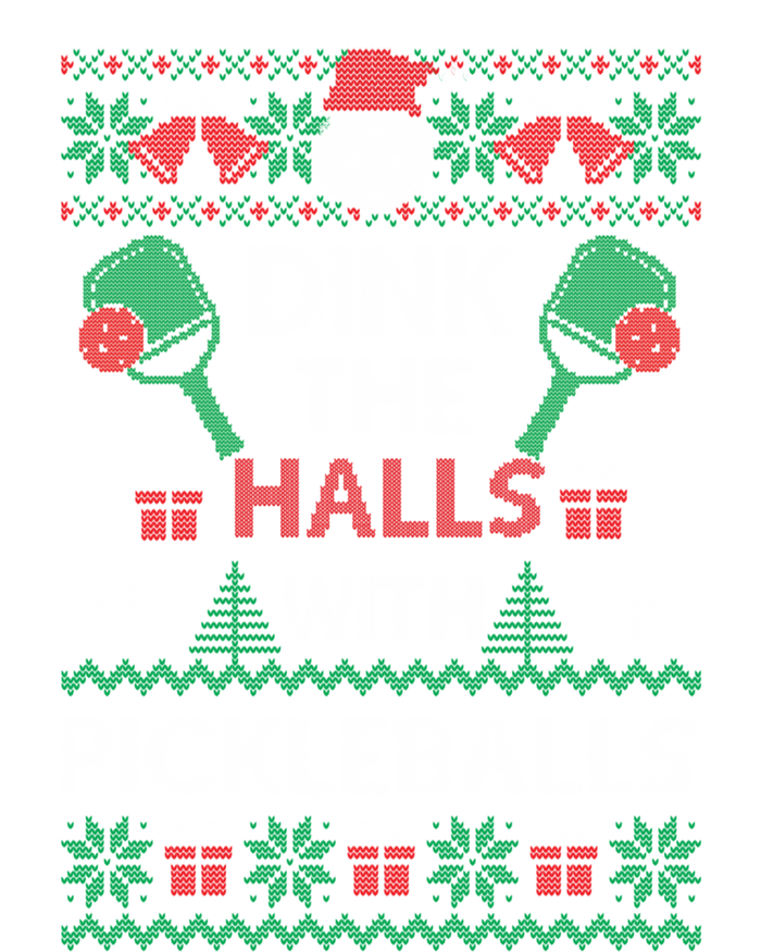 Pickleball Dink The Halls Ugly Christmas Pickleball Gift Women's Racerback Tank