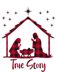 Red Plaid True Story Of Jesus Birth Christmas Nativity Gift Valucap Bio-Washed Visor