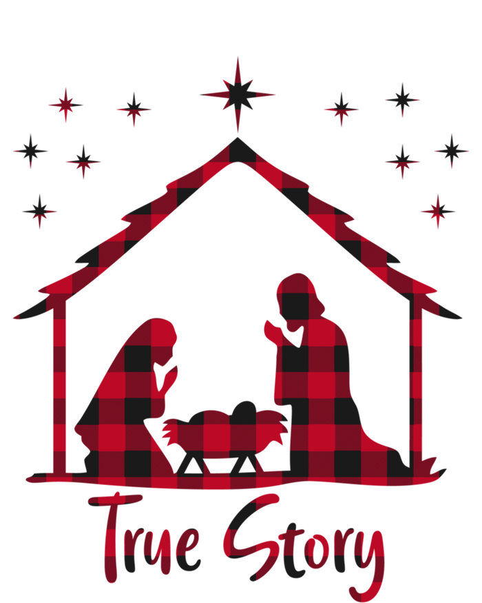 Red Plaid True Story Of Jesus Birth Christmas Nativity Gift Valucap Bio-Washed Visor