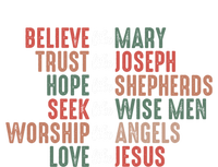 Retro Christian Christmas Believe Like Mary Love Like Jesus Gift Zip Tote Bag