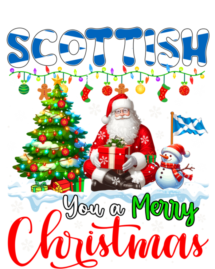 Scottish Proud Merry Christmas Tree Santa Funny Family Gift T-Shirt