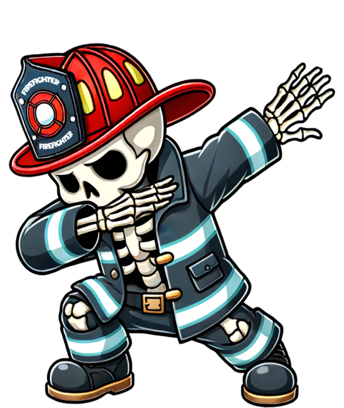 Skeleton Funny Fire Firefighter Dabbing Halloween Costume Meaningful Gift Striped Beanie with Solid Band