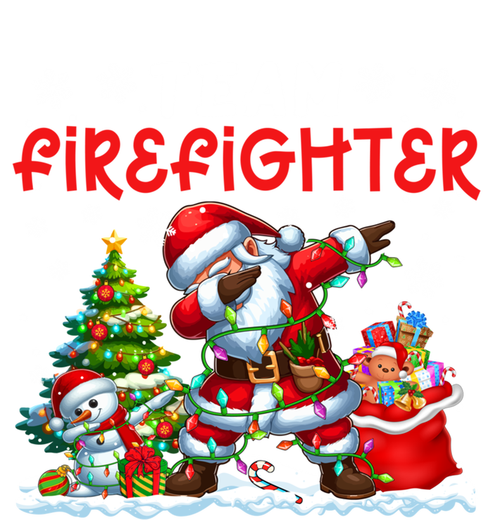 Team Firefighter Christmas Dabbing Snow Santa Proud Job Gift Sustainable Knit Beanie