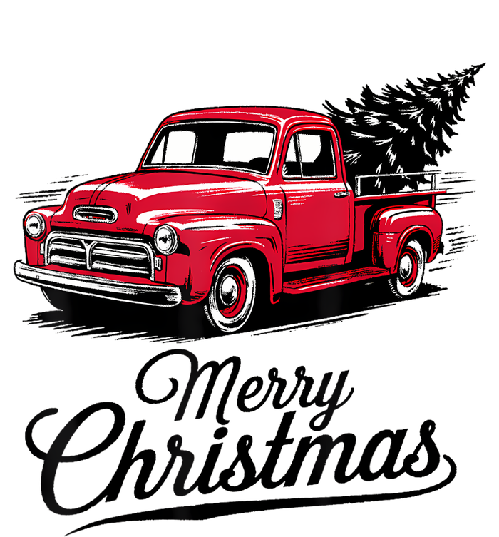 Red Pickup Truck Christmas Tree Vintage Christmas T-Shirt