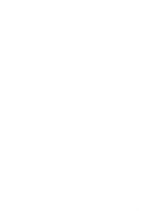 Dogs And Crochet Make Me Happy Hu Make My Head Hurt Gift Full Zip Hoodie