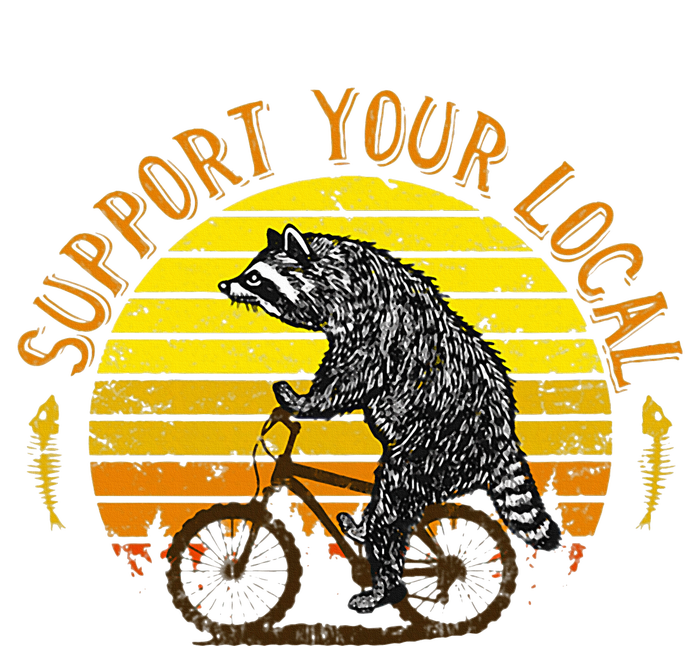 Support Your Local Raccoon Bicycle T-Shirt