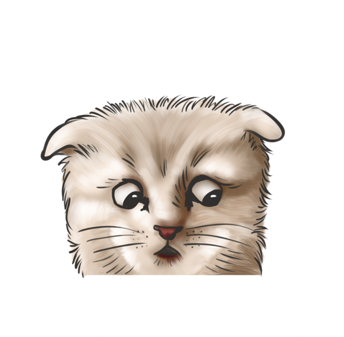 Funny IM Here Live IM Not A Cat Zoom Cat Meme Humor Idea Meaningful Gift Ladies Essential Flowy Tank