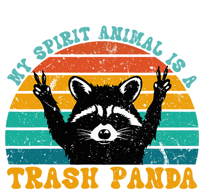 My Spirit Animal Is A Trash Panda Funny Raccoon Sustainable Knit Beanie