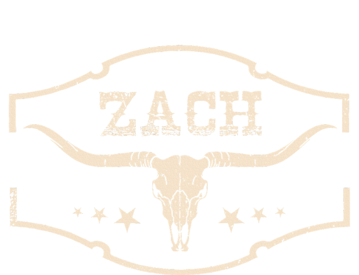 Zach Distressed Name Pride Zach Bull Skull And Leopard 80s Drawstring Bag