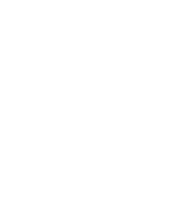 Unto You Is Born A Savior Christian Christmas Tree Jesus Gift T-Shirt