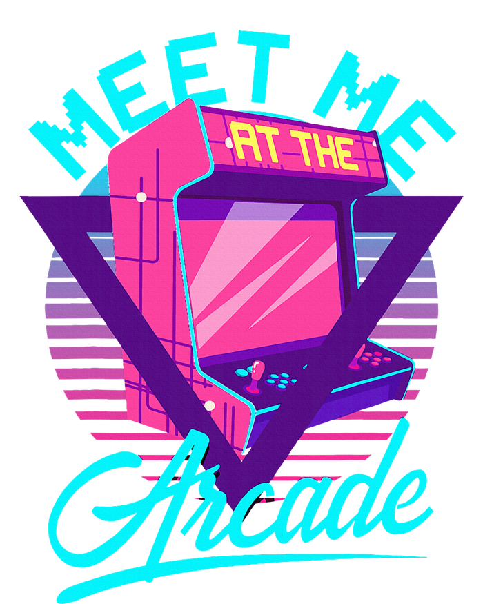 Meet Me At The Arcade Funny Gamer Vaporwave 80S Arcade Youth Performance Sprint T-Shirt