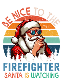 Vintage Nice To The Firefighter Santa Is Watching Xmas Job Gift Premium T-Shirt