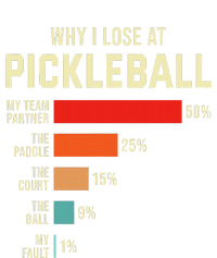 Why I Lose At Pickleball Player Funny Pickleballers Women's V-Neck T-Shirt