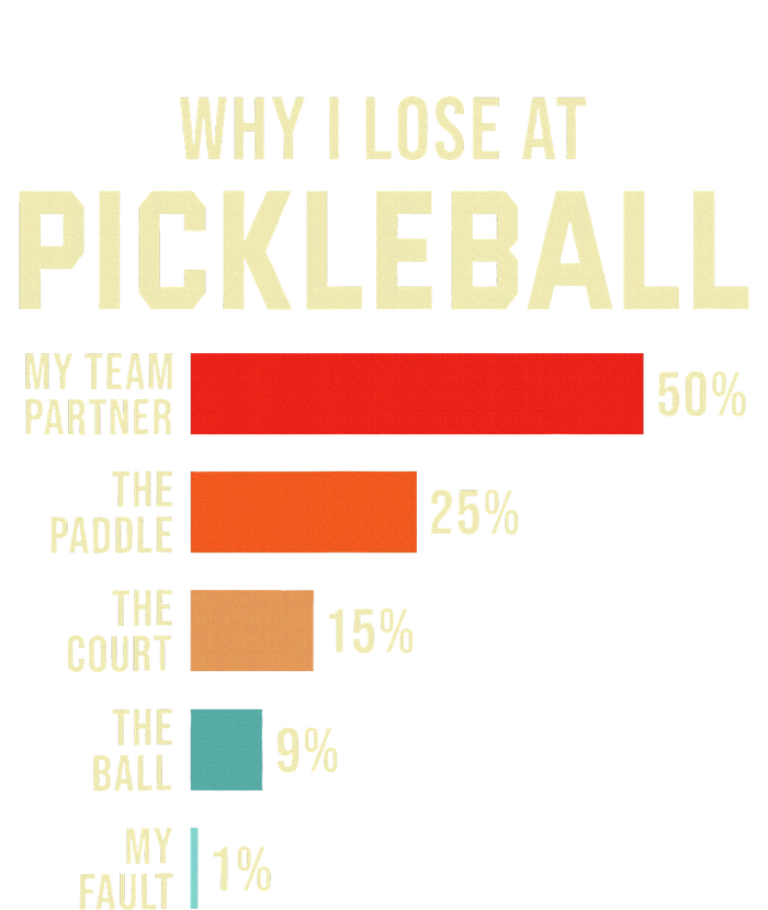 Why I Lose At Pickleball Player Funny Pickleballers Women's V-Neck T-Shirt