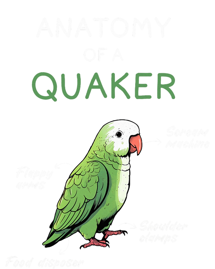 Quaker Funny Anatomy Of A Quaker Parrot Monk Parrot T-Shirt