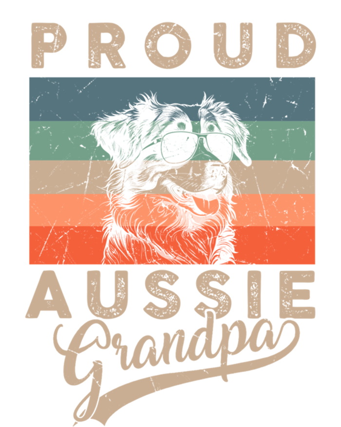 Vintage Proud Aussie Dog Grandpa Dog Owner FatherS Day Xmas Gift T-Shirt