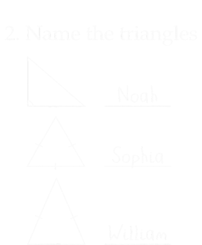 Name The Triangles Math Problem Funny Math Lover Kids Hoodie