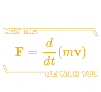 May The F = M(Dv/Dt) Be With You Funny Physics Geek Gift Button