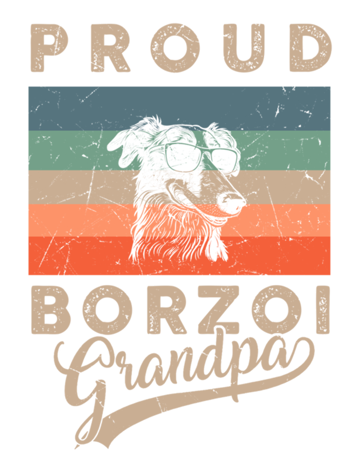 Vintage Proud Borzoi Dog Grandpa Dog Owner FatherS Day Xmas Gift Magnet