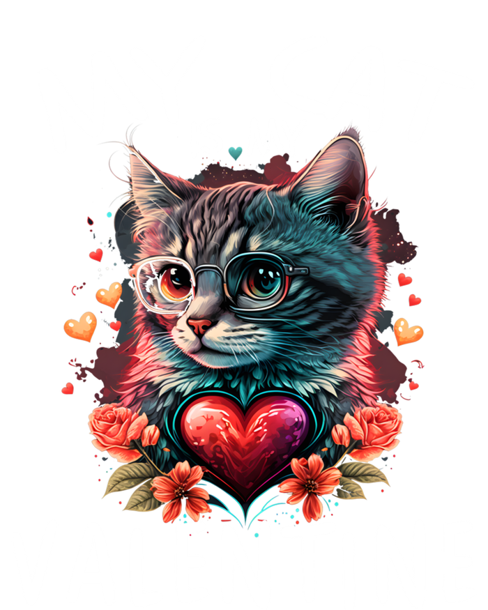 My Cat Is My Valentine Cute ValentineS Day Cat Dad Cat Mom Cool Gift T-Shirt