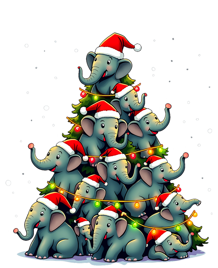 Elephant Christmas Tree Funny Jumbo Holiday Cute Elephant T-Shirt