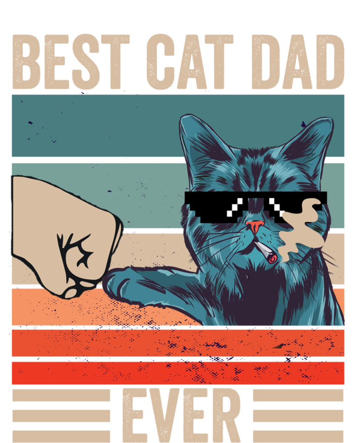 Vintage Best Cat Dad Ever Bump Fist FatherS Day Cat Daddy Gift T-Shirt