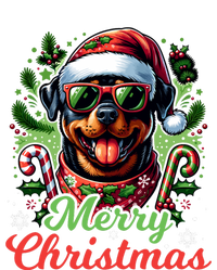 Festive Rottweiler Santa Hat Cheerful Christmas Dog Xmas Performance Long Sleeve Polo