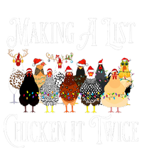 Funny Chicken Christmas Making A List Chicken It Twice T-Shirt