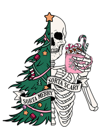 Funny Christmas Sorta Merry Sorta Scary Skeleton Xmas Tree T-Shirt