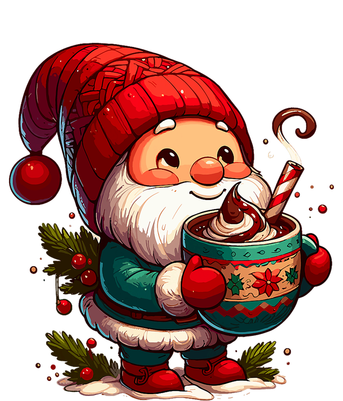 Funny Coffee Gnome Christmas Cute Hot Chocolate Gnome T-Shirt