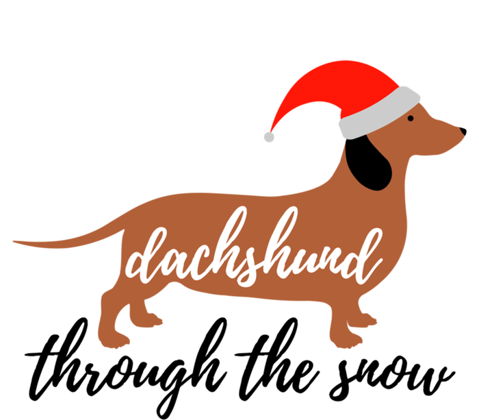 Christmas Xmas Cute Dog Daschund Through The Snow Gift T-Shirt