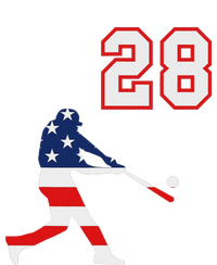 Baseball Player Number 28 With American Usa Flag Performance Fleece Hoodie