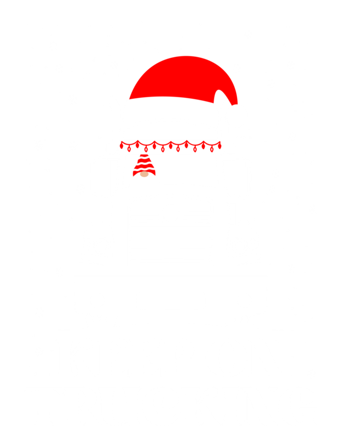 Keep On Truckin Christmas Truck Driver Xmas Trucking Season Cool Gift Women's V-Neck T-Shirt