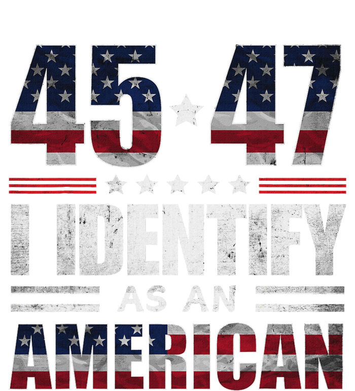 45 47 I Identify As An American 45 47 Trump Usa Flag Performance Fleece Hoodie