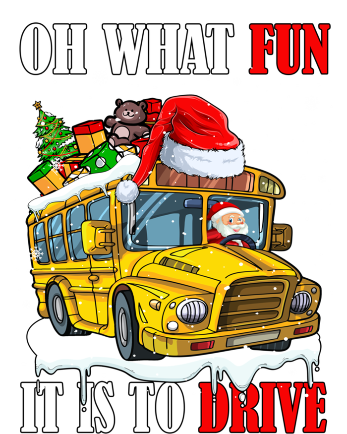 What Funny It Is To Drive Christmas Santa Driving School Bus Gift Premium T-Shirt