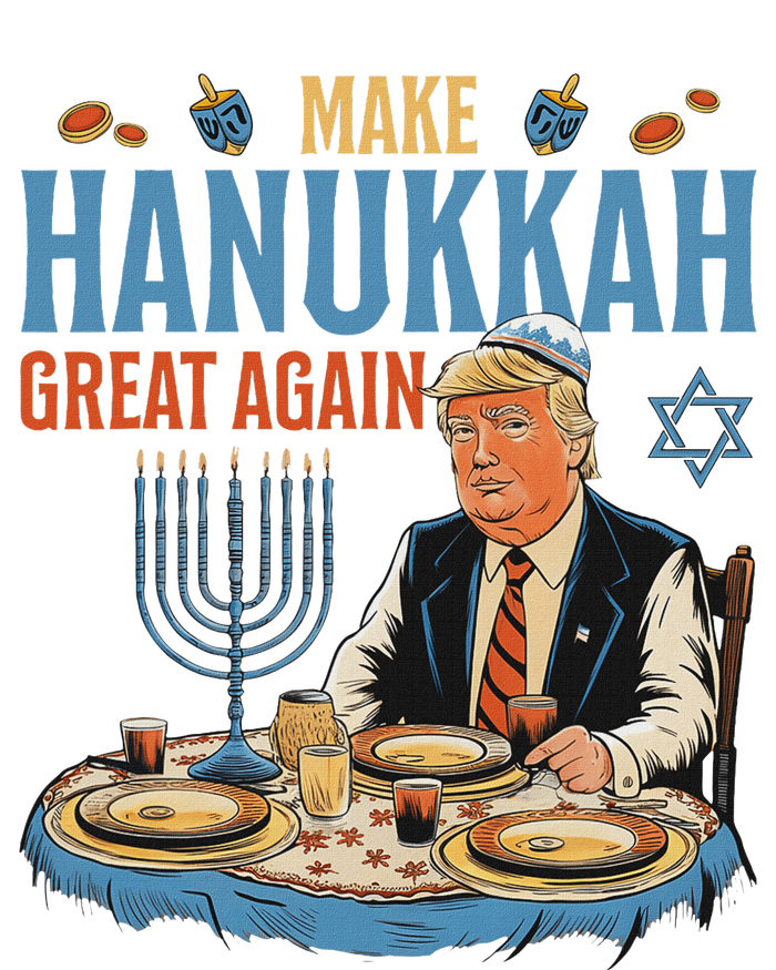 Jewish Celebrate Hanukkah Great Again President Trump Tall Long Sleeve T-Shirt