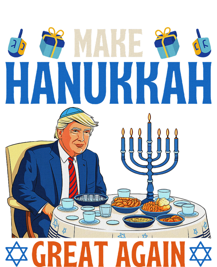 Make Hanukkah Great Again Funny Donald Trump Dinner Jewish Mesh Reversible Basketball Jersey Tank