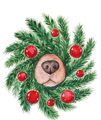 Cute Dog Nose Christmas Wreath Christmas Dog Mom Dog Lover T-Shirt