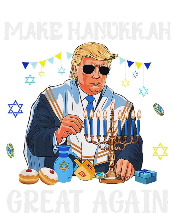 Make Hanukkah Great Again Trump Jewish Ugly Chanukah Sweater Women's Fleece Hoodie